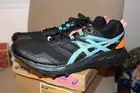 New ASICS Gel Sonoma 6 Mens Running Shoes Size 11.5 Black/Digital Aqua BNIB