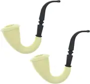 HAICN 2Pcs Sherlock Holmes Style Pipe Fancy Dress Accessory Detective Spy Secret Agent Historical World Book Day Outfit for Children Kids