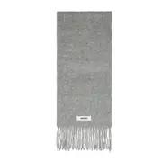 [Jacquemus] Jacquemus-Grey Alpaca L Echarpe Carro Scarf-Donna OS OS