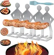 Humanoid Hot Dog Holder, Funny BBQ Stand Man Hot Dog Roaster, Hands-Free Stainless Steel Sausage Grill Tool, Funny Sausage Grilling Stand, Funny BBQ Gift for Men & Outdoor Parties (4)