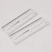 2pcs Film Ruler 4 Inch 0.5mm Scale PET Flexible Straight Ruler