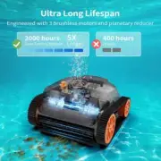 Pool Cleaner Pool Vacuum Wall Climbing and Waterline Cleaning 180 Mins Runtime