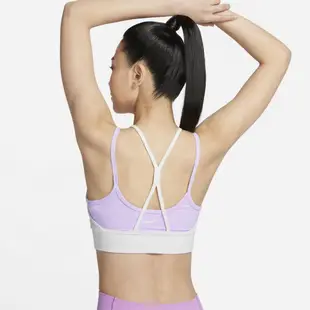 NIKE AS W NY DF INDY STRPY LL BRA G 女運動內衣-灰白紫-FZ6568551