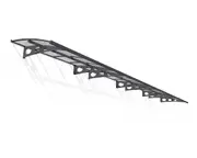 CANOPIA - Herald 8.92m x 1.39m Door Awning - Aluminium Frame With Twin-Wall Polycarbonate Panels