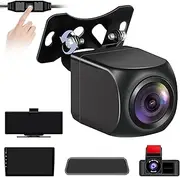 【Backup Camera for Mirror Dash Cam】 Rear View Reverse Mirror Camera 4 Pin for 95% Car Stereo Wireless Carplay 2.5mm AV-in Port,Supports AHD 1080P/720P/NTSC/PAL/CVI/TVI Models for Car,SUV,Truck,12V-24V