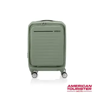 【AMERICAN TOURISTER 美國旅行者】19吋Frontec前開式可擴充抗菌PC防盜拉鍊避震輪登機箱/行李箱(多色可選)