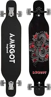 WiiSHAM Longborads Skateboards 42 inches Complete Drop Down Through Deck Cruise Professional Longboard