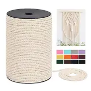 Macrame Cord 3mm x 240Yards（720Feet Natural Cotton Macrame Rope - 3 Strands T...