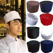 Restaurant Kitchen Work Hat Catering Chef Hat Flat Cap Mesh Top Skull Cap