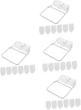 Alipis 4 Sets Stainless Steel Kitchen Sink Drain Rack Suction Cup Efficient Drainer Fruit Dryer