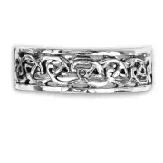 Men's Sterling Silver Celtic Weave Ring Band New