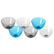6x Lemon & Lime 14cm Wave Deco Serving Food Salad Bowl Dinnerware/Tableware Asst