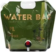 2Pcs 7.9L Foldable Water Container, Food Grade Plastic Storage Jug, Camping Water Container Bag with Spigot, Collapsible Water Cube for Outdoors Hiking Camping Riding BBQ Picnic (Green)