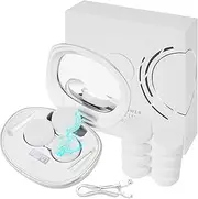 VORDRASSIL MV7 Ultrasonic Contact Lens Cleaner Machine with Timer Display, Big Mirror & USB Charger, Fit Disposal Soft Lens, Colored Contact Lens, RGP Lens and OK Lens (Pearl White)