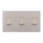 LUTRON NT-SSS-NFB-LA NOVA-T LINEAR SLIDE SWITCH WALLPLATE, 3 GANG, LIGHT ALMOND