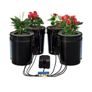 Hydroponics Growing System Kit with Top Drip 5 Gallon 4-Bucket Recirculating ...