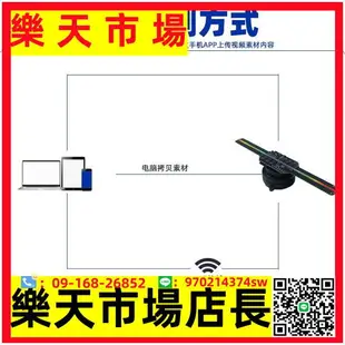 業王14cm全息風扇裸眼3d全息投影儀空氣成像旋轉立體廣告LED顯示