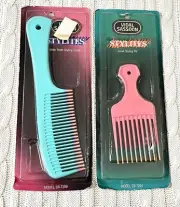 Vintage Vidal Sassoon Stylites Wide Tooth Styling Comb & SMALL Styling Pick NOS