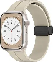 Magnetic Band Compatible with Apple watch bands 38mm 40mm 41mm 42mm 44mm 45mm 49mm,Adjustable and Comfortable Soft Silicone Bracelet for iWatch Ultra Series 8 7 6 5 4 3 SE