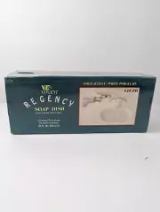 Vincent Regency Wall Mount Soap Dish Porcelain w/ Brass Accents New in Box