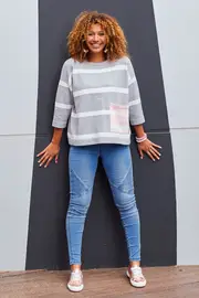 Contrast Pocket Tunic--HAND-206