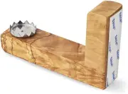 Olive Wood Soap Holder, Self-Adhesive Magnetic Wood Bar Soap Dish, Rustic Dish