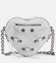 [Balenciaga] Balenciaga Le Cagole Heart Mini leather crossbody bag One Size white