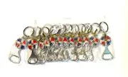 Dominican Republic flag Bottle Cap Design Bottle Opener 12 Pcs Wholesale Pack