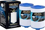 POOLPURE Spa Filter Replaces Pleatco PWW50P3(Coarse Thread), Unicel 6CH-940, 817-0050, Filbur FC-0359, 25252, 03FIL1400, Waterway Front Access Skimmer, 45 sq.ft Screw in SAE Thread Filter, 2 Pack