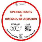 Contactless Business Card 'Business Information' Adhesive Sticker NFC + QR Code