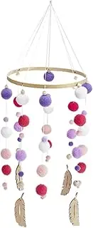 HAMPPLIES 1pc String Adorable Hairball String Pendant Wall Hanging Decor for Living Bedroom Apartment Chic White Red Purple Design Home Ornament