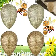 Pack of 4 Outdoor Wasp Nests, Waterproof Wasp Nest, Decoy, Wasp Nest, Hornet Lanterns Nest, Suitable for Patio, Garden, Outdoor