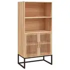 Wooden Storage Cabinet Sideboard Buffet Shelf Rack Highboard 60x35x125cm