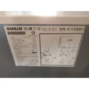 【隆發家具行】2021年！！！ SANLUX 台灣三洋 128公升 一級能效 雙門 冰箱 小冰箱 SR-C128B1