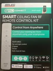 Arlec Grid Connect Smart Ceiling Fan & Light Remote Control Kit 3 speed timers