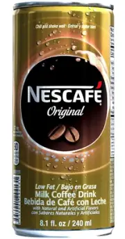 Nescafe Original Milk Coffee Drink Low Fat 8.1 oz ( Pack of 12 )~5/16/2026