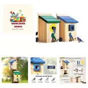 2pk X Large Bluebird Houses Nesting Box - Heavy Duty Bird House - Birdhouses ...