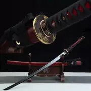 Clay Tempered Wootz Steel Razor Sharp Japanese Samurai Sword Katana Full Tang