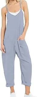 [Witomeilon] Women Casual Jumpsuits free Hot Shot Onesie FP dupes Spaghetti Strap Loose Romper Overalls Baggy Overalls with Pockets