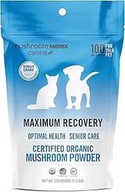 Canine Matrix Organic Mushroom Supplement for Dogs, Maximum Recovery, 100 Gm (Packaging May Vary)