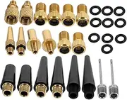 BRIGHTFUFU Upgrade Your Bike Pump 30pcs Bike Tire Adapters Flexible Extension Tire Valve Adaptor Pump Accessories