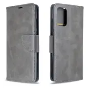 For Samsung Galaxy S20 Ultra Case, Retro PU Leather Wallet Cover with Stand & Lanyard, Grey