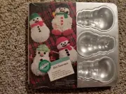 VINTAGE 1992 WILTON SNOWMEN CAKE PAN-6 SNOWMEN NIP CUTE CRAFT MOLD DETAILS