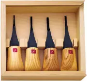 Flexcut Mini-Palm Set Knife FR604 Four piece set includes: FR600 #3 x 1/8"; FR60