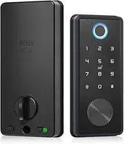 Smart Door Lock, Tuya App Fingerprint Keyless Without Handle Lock Cerradura inteligente Biometric Deadbolt Electronic Smart Door Lock,Home Office Apartment(Silver) Learned extensively Aqiong