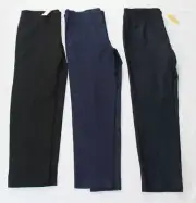 (3) New PURE AMICI Casual Ankle Pants Lot Women's LARGE L Navy Blue Black Rayon