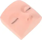 Gogogmee Eyelash Grafting Model Head Lash Training Kit Eyelash Mannequin Head Eye Makeup Practice Face Lash Extension Supplies Eyelash Extension Practice Face Eyebrows Model Silica Gel