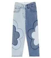[Stella McCartney Kids] Stella McCartney Kids Floral patchwork jeans Y 4 blue