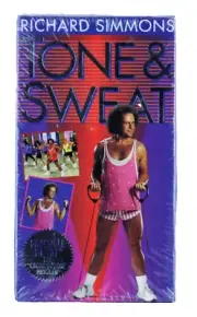 NEW OOP Sealed Richard Simmons Tone & Sweat Workout VHS Farewell To Fat 1994