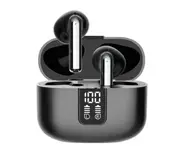 064 Digital Bluetooth Earphones with Dual Label Noise Reduction for Sports Wireless Bluetooth Earphones -black